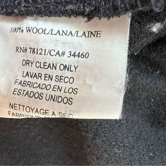 Eileen Fisher Long Cardigan Jacket Crepe Wool Size Medium Petite Made in USA - Picture 8 of 8